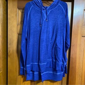 Blue High Low Sweatshirt